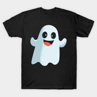 funny cute happy ghost - Halloween costume T-Shirt